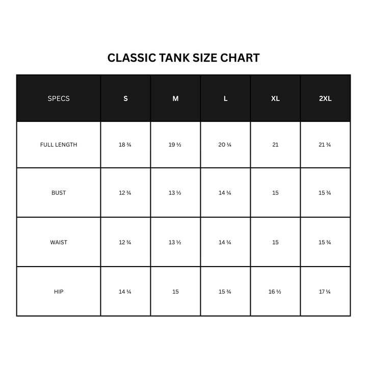 TN-001 CLASSIC TANK ($25-$35)