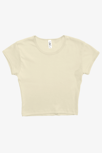 LA Apparel - 43035 Cap Sleeve Baby Rib Crop Top