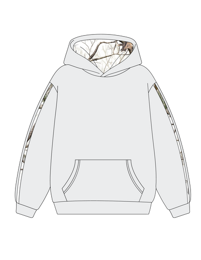 1011. LINED PATTERNED HOODIE