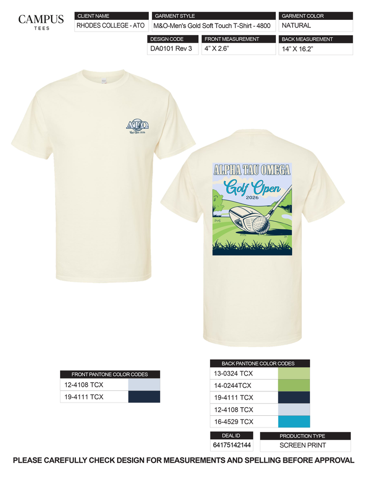 Rhodes College ATO Custom Merch