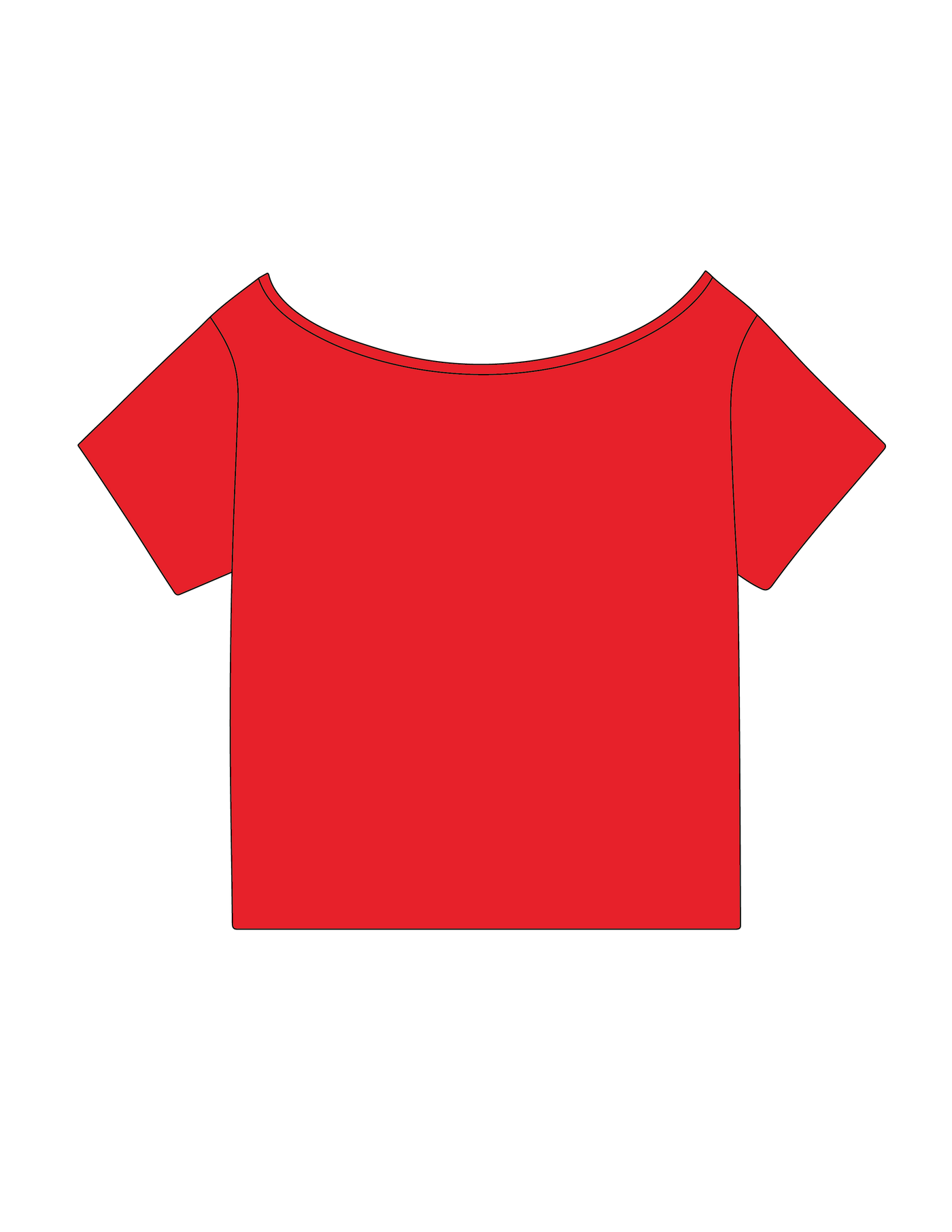 1021. OFF SHOULDER TEE