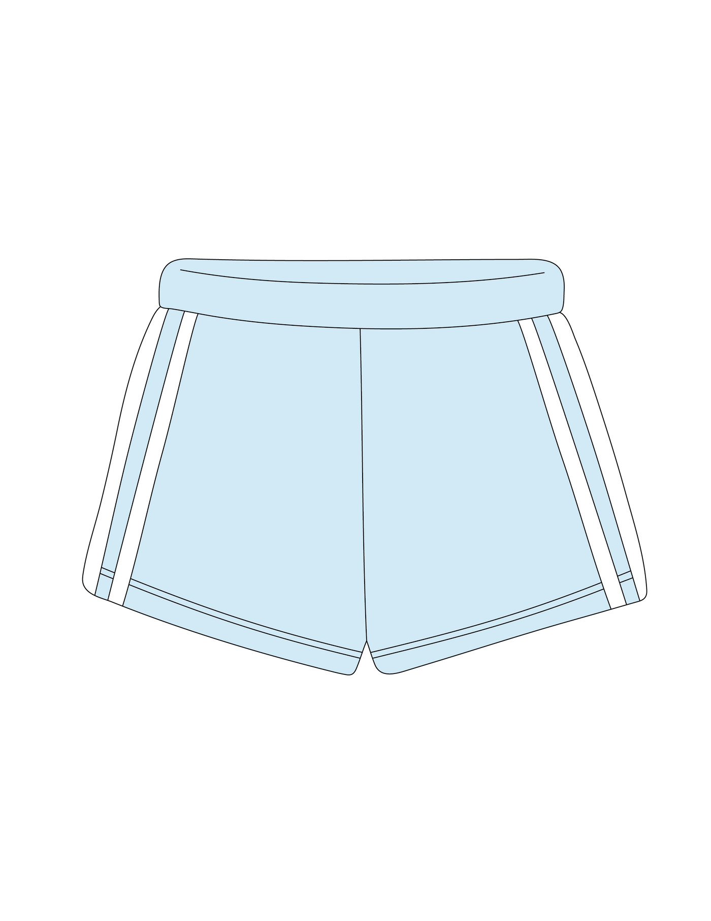 1008. LEGACY STRIPED SWEATSHORTS