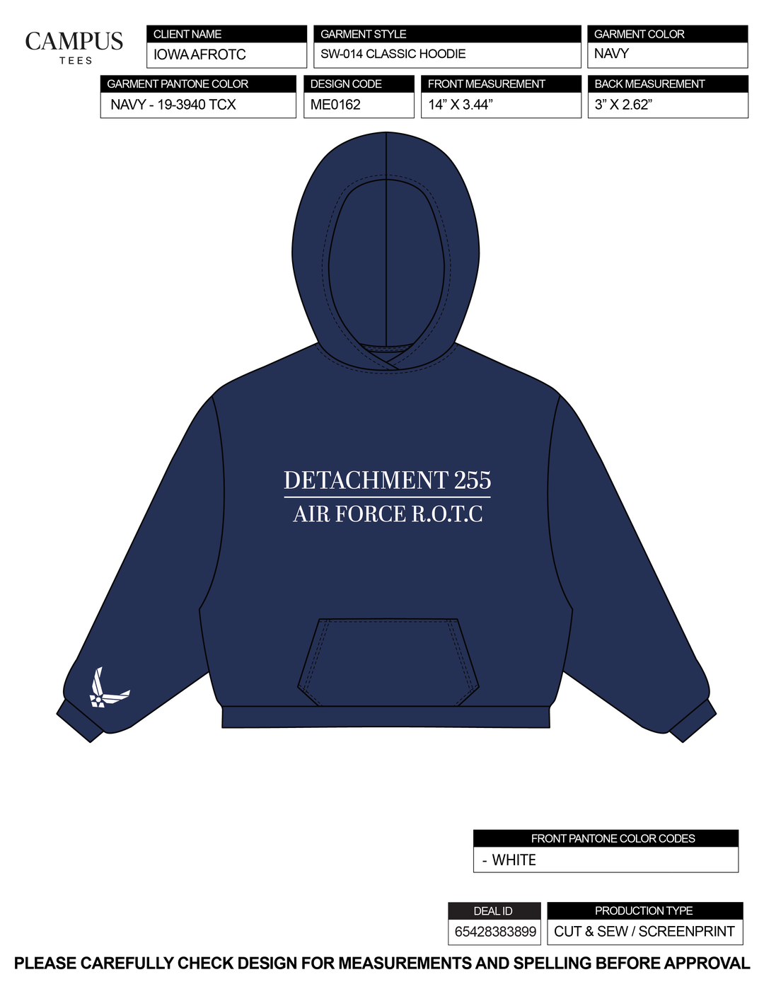 University of Iowa AFROTC Custom Merch